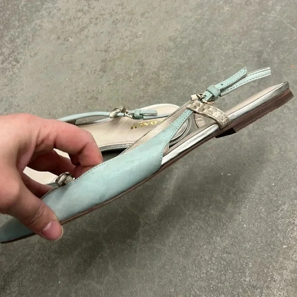 Coach  pointy toe open back flats - Picture 3 of 7